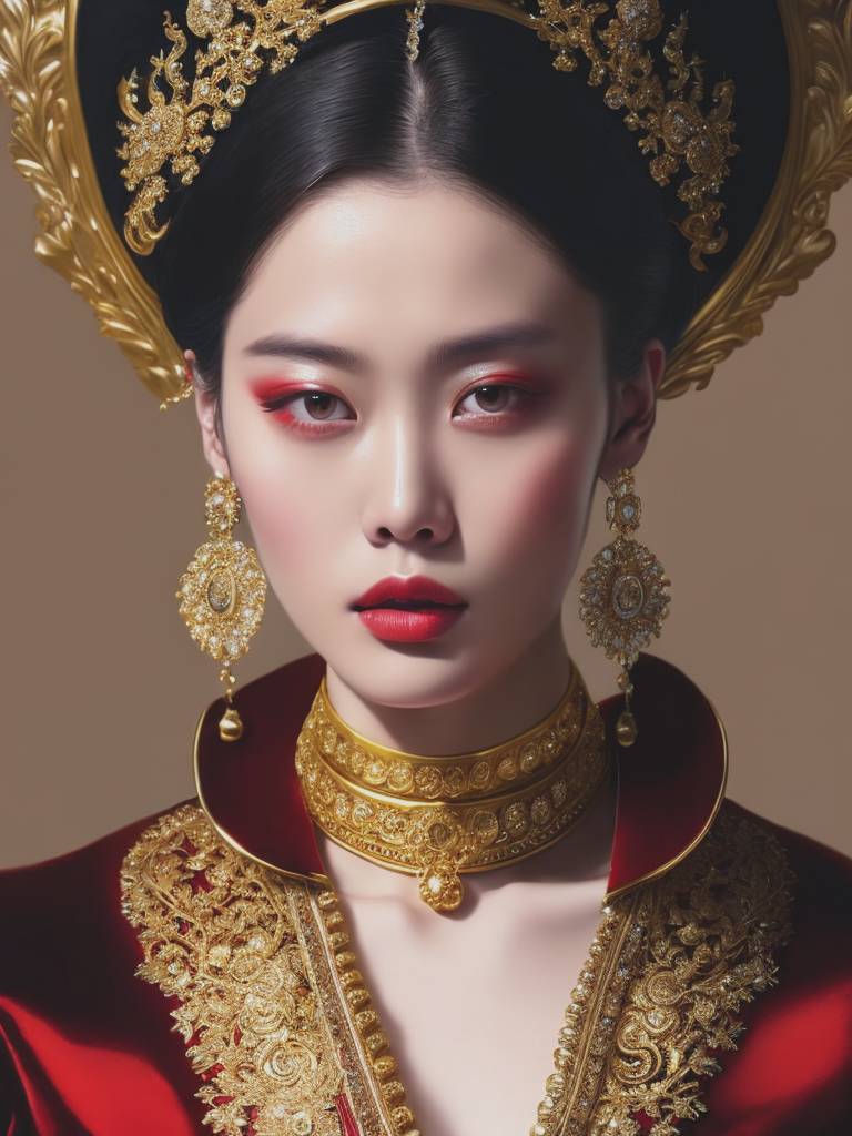 11785-1619099164-a painting that is a portrait of a woman, in the style of zhang jingna, baroque-inspired figurative works, dark red and light go.png